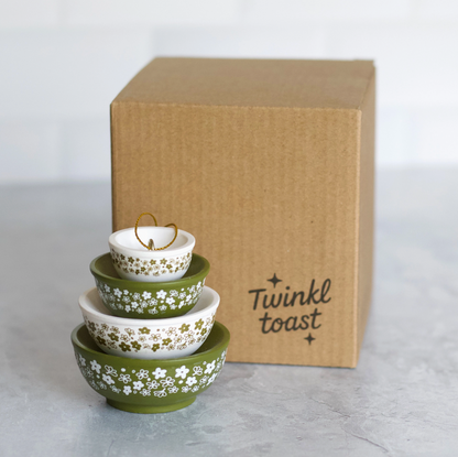 Twinkltoast- Retro Ornaments- Mini Pyrex Bowl Ornaments