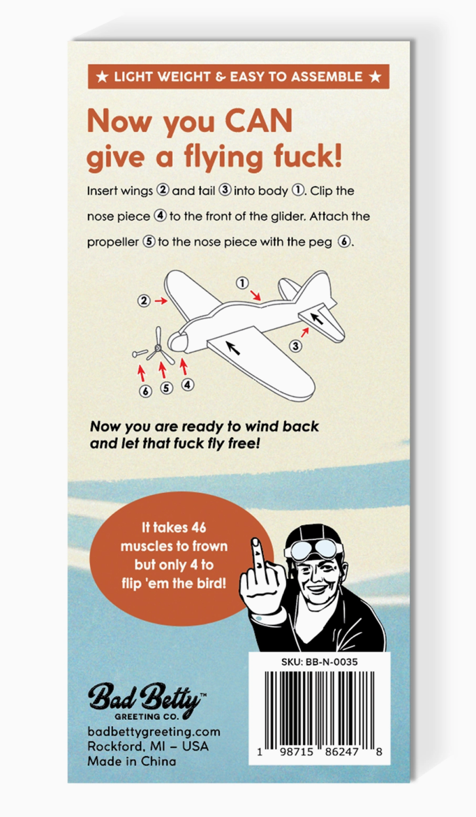 Bad Betty- Novelty Toy Foam Glider Flying Fuck