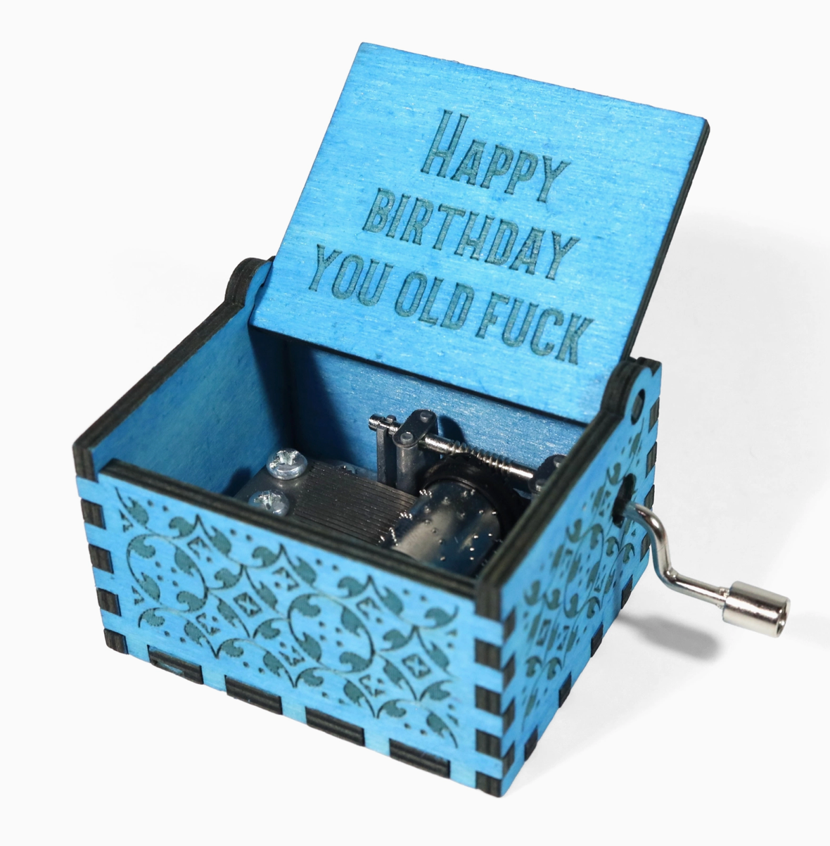 Bad Betty- "Happy Birthday You Old Fuck" Hand-Crank Music Box