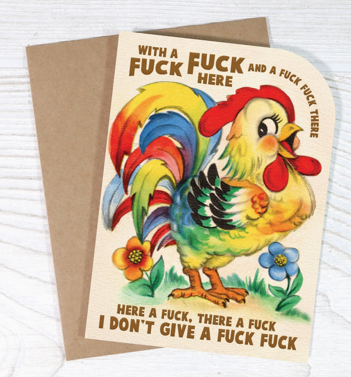 Bad Betty- Greeting Card- With A Fuck Fuck Here