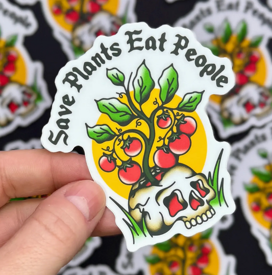 Mourning Breath Shoppe- Save Plants Eat People Sticker