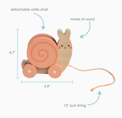 Pearhead- Pull Along Wooden Snail