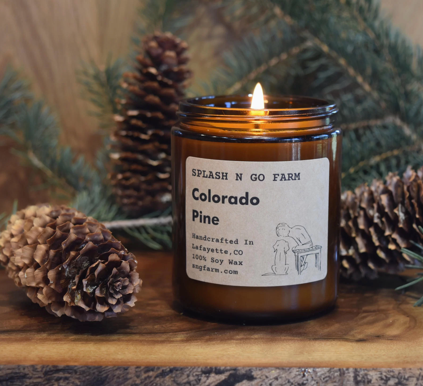 Splash N Go Farm Candles- Colorado Pine