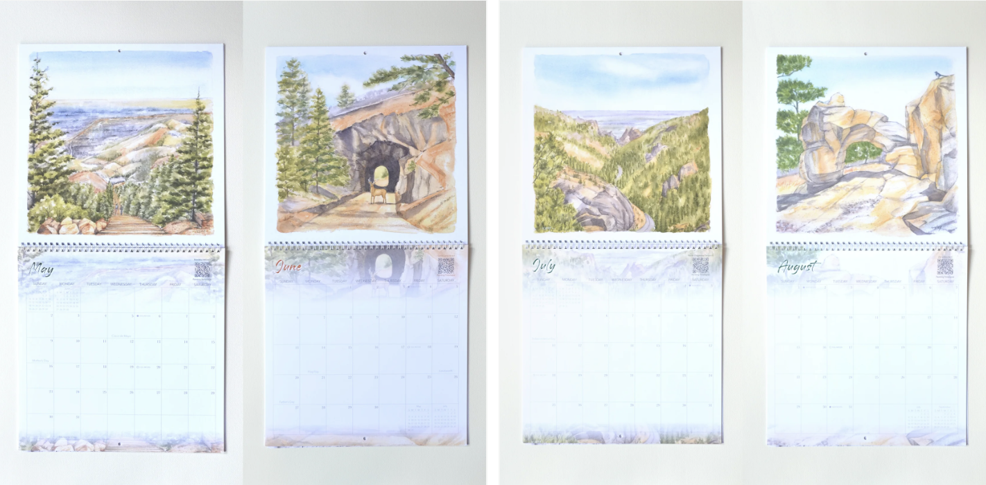 Ivywild Studio- 2027 Colorado Springs The Great Outdoors Wall Calendar