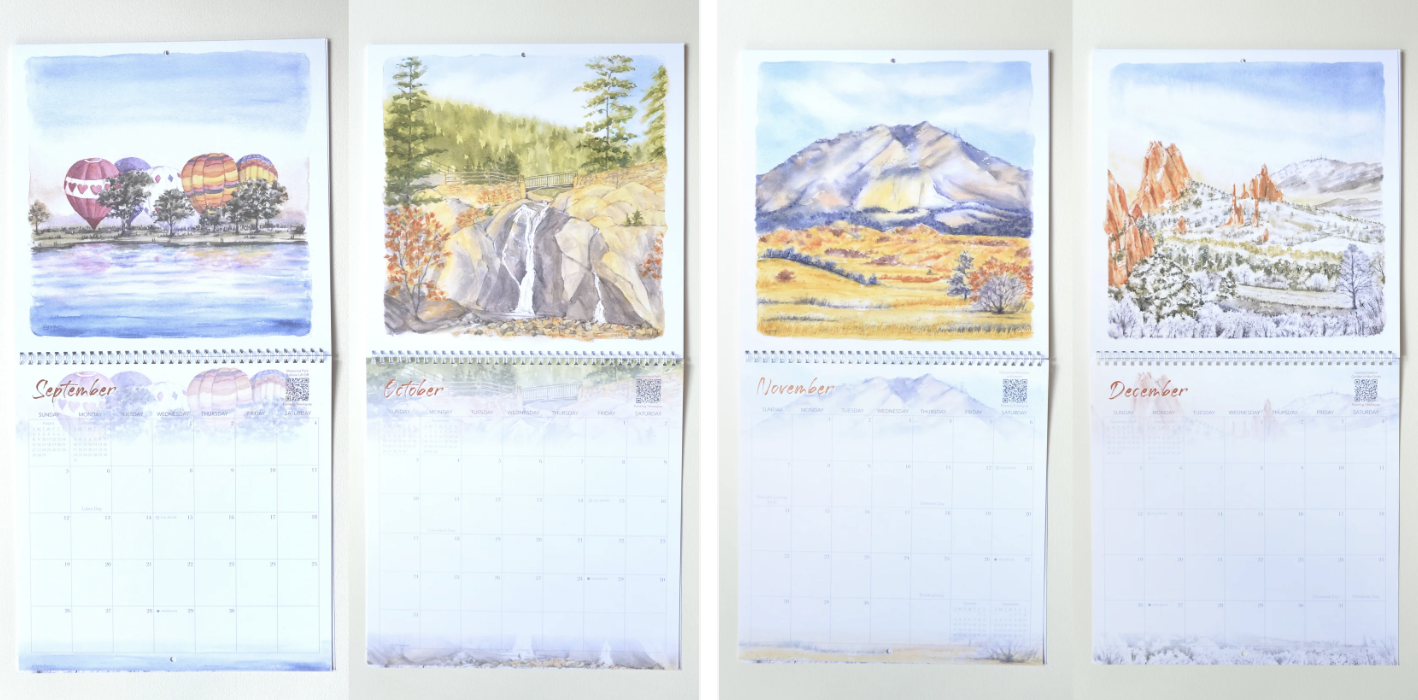 Ivywild Studio- 2027 Colorado Springs The Great Outdoors Wall Calendar