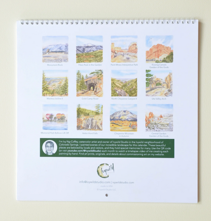 Ivywild Studio- 2027 Colorado Springs The Great Outdoors Wall Calendar