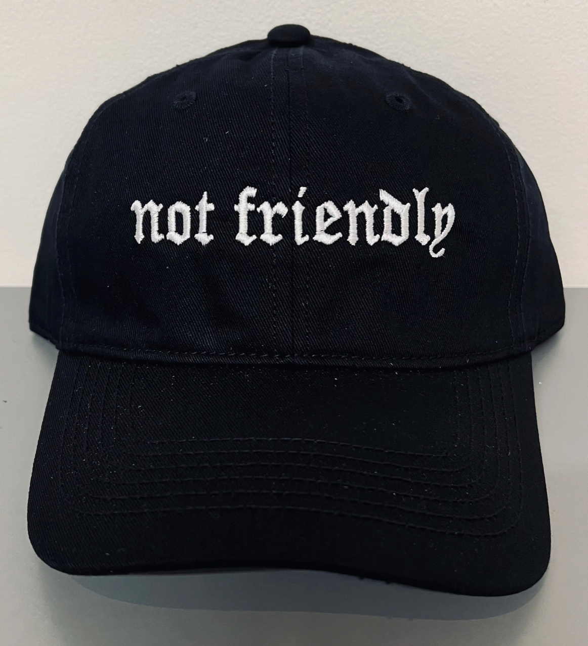 Witchwood Bags- Not Friendly Embroidered Dad Hat