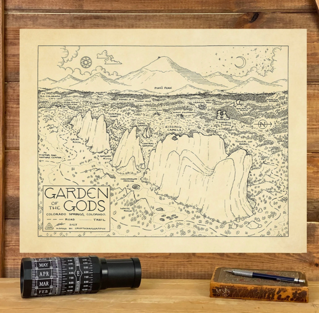 Cryptocartography- Colorado Cryptocartography Postcards