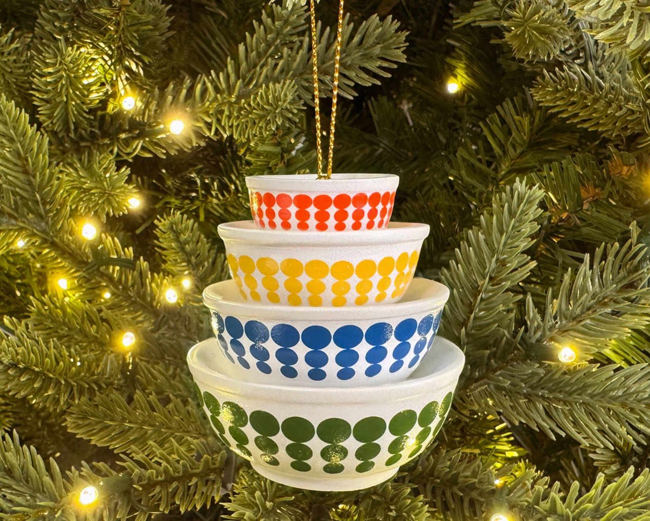 Twinkltoast- Retro Ornaments- Mini Pyrex Bowl Ornaments
