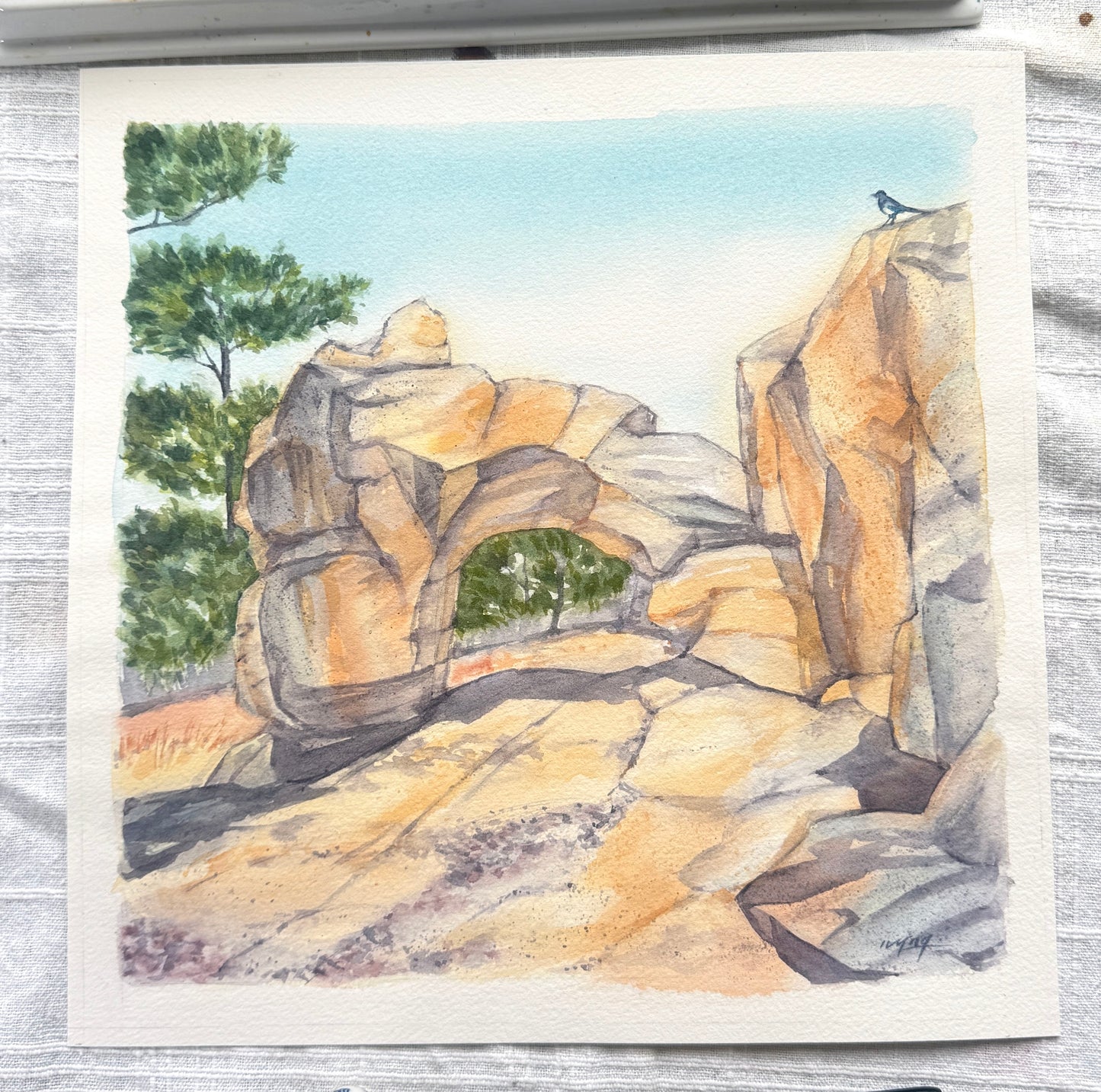 Ivywild Studio- 12"x12" Watercolor Print- Ute Valley Arch