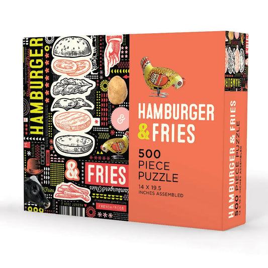 Gibbs Smith- Hamburger & Fries 500 pc Puzzle