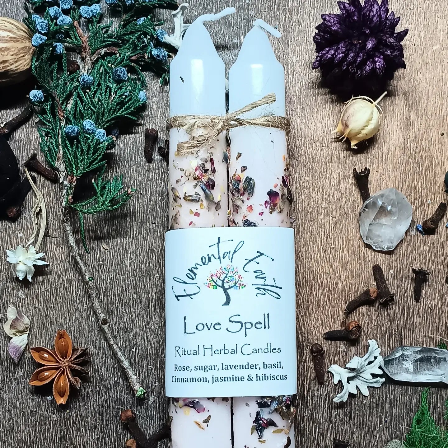 Elemental Earth Shop Valentine's Herbal Candles