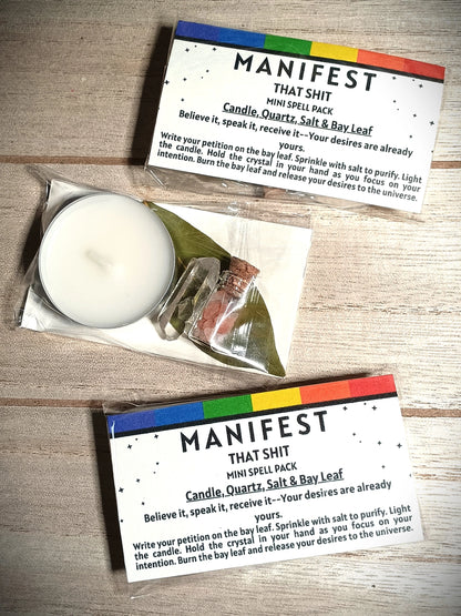 Elemental Earth Shop Intention Mini Spell Packs