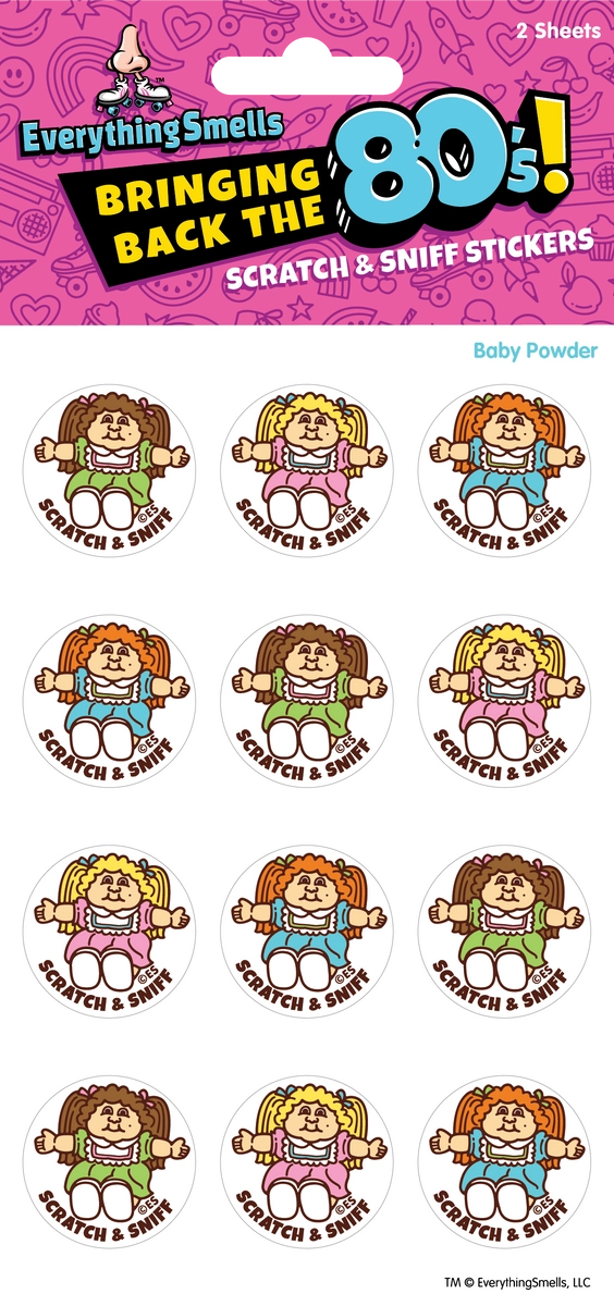Everything Smells- Scratch & Sniff Sticker Sheets- Baby Powder Doll