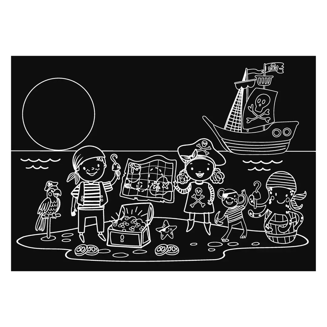 Imagination Starters- Reusable Coloring Placemats: Pirate