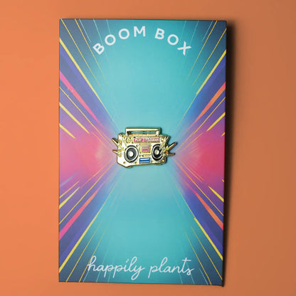 Happily Plants- Boombox Enamel Pin