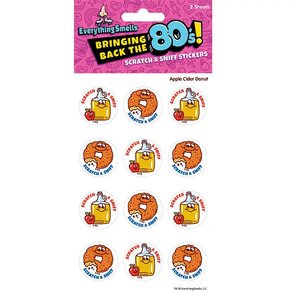 Everything Smells- Scratch & Sniff Sticker Sheets- Apple Cider Donut