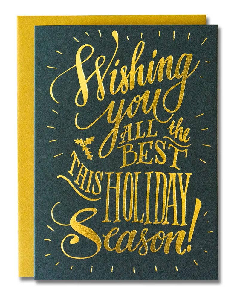 Ladyfingers Letterpress Wishing You All the Best Holiday Card
