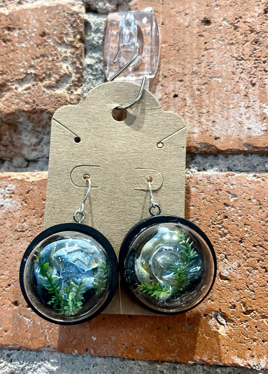 Blossom Designs Hand Crafted Mushroom Terrarium Earrings