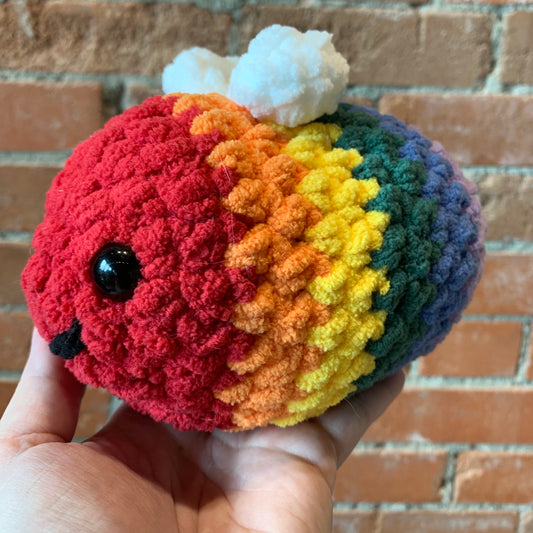 Crochet in the Mud Rainbow Bee
