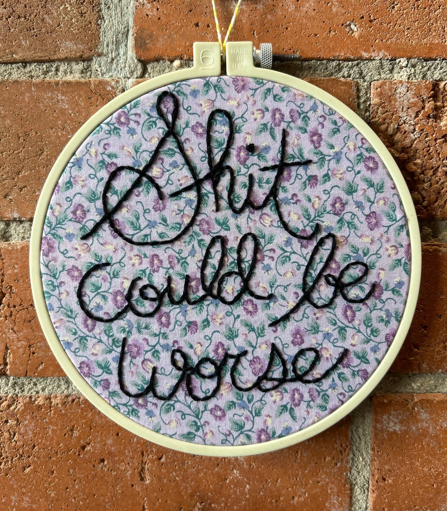 Shit Could be Worse Hoop 6"