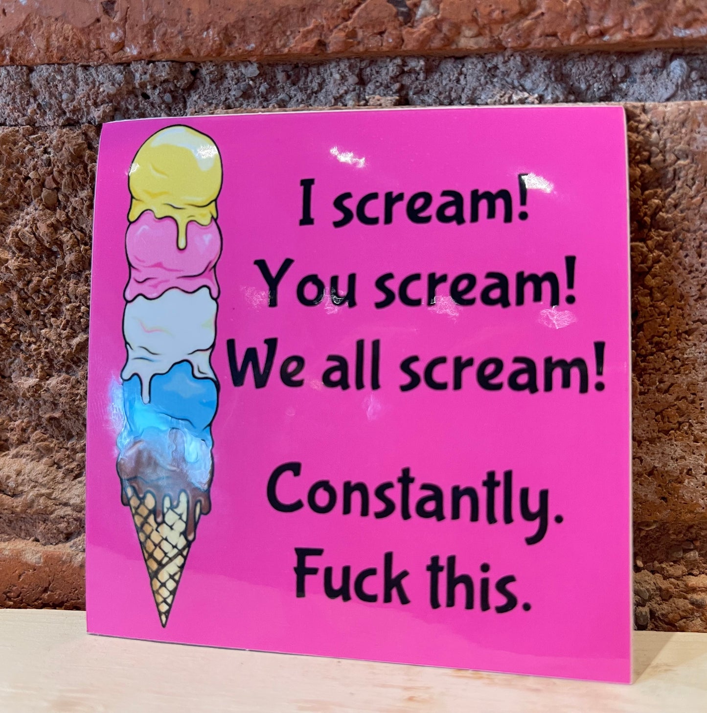 We All Scream Sticker