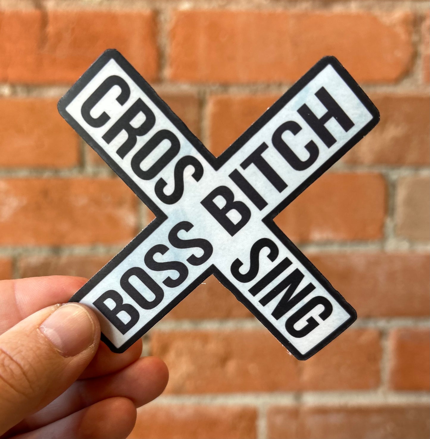 Scattered Mind Boss Bitch Crossing Sticker