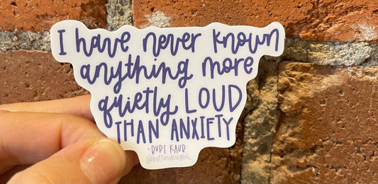 Marie Button- Anxiety Quote Sticker