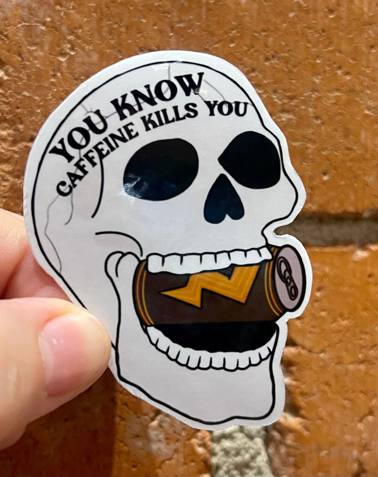 Emily Smith- Caffeine Kills Skull Sticker