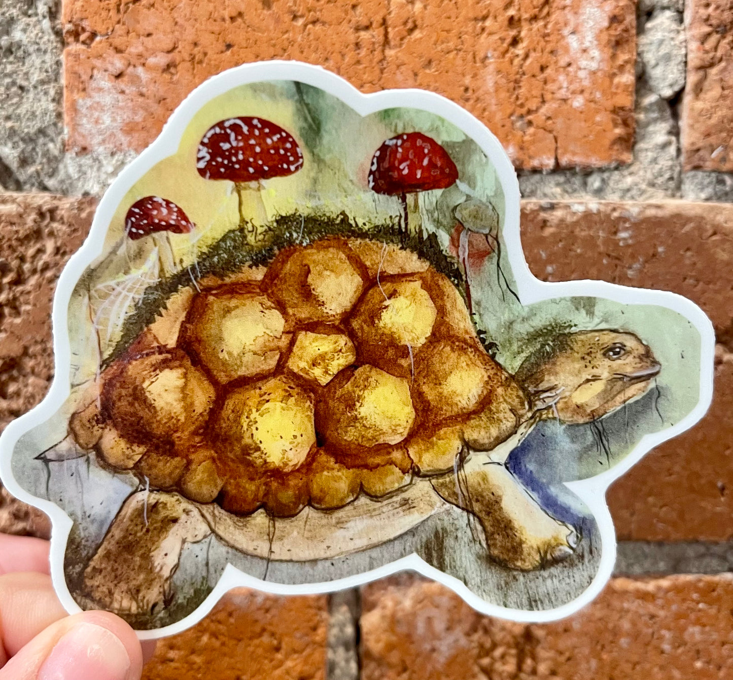 Scattered Mind Turtle and Mushroom Sticker