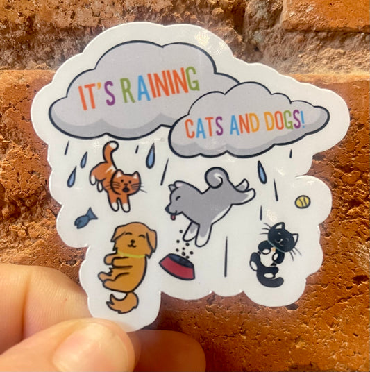 Emily Smith- It's Raining Cats and Dogs Sticker