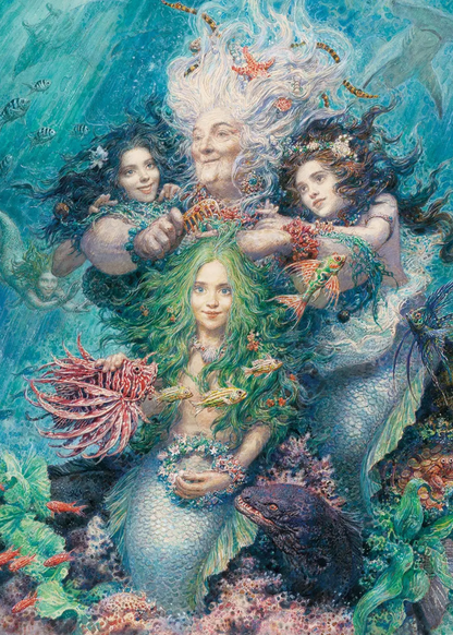 Art & Fable Puzzle Co- Daughters of the Sea; 750-pc Velvet-Touch Jigsaw Puzzle