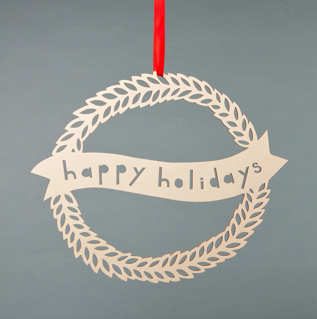 Light + Paper Happy Holidays Wreath