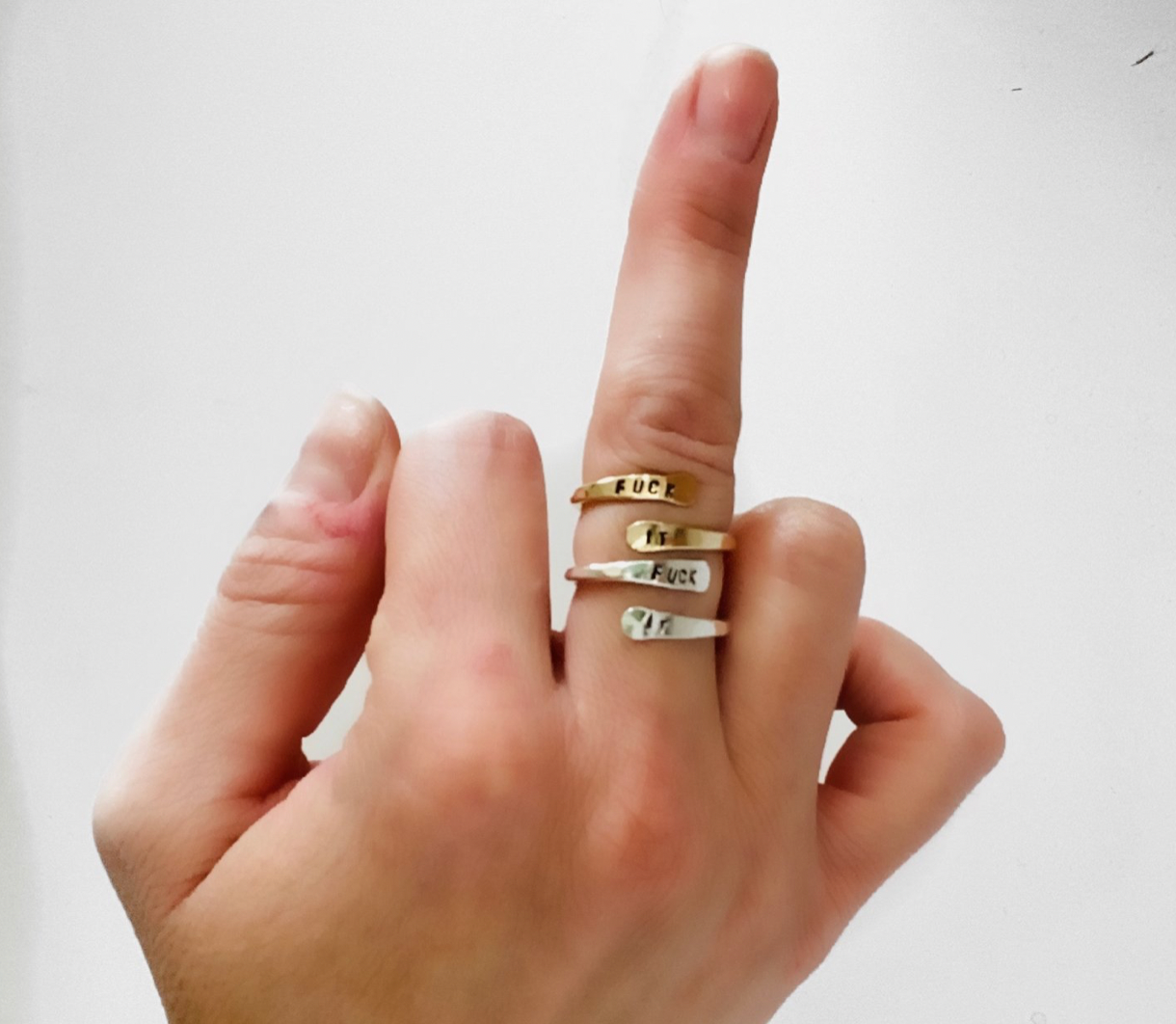 Lux + Luca Jewelry Co. Fuck It Adjustable Ring