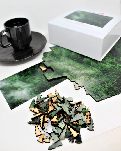 Bewilderness 500 Piece Forest Mist Tessellation Wooden Jigsaw Puzzle
