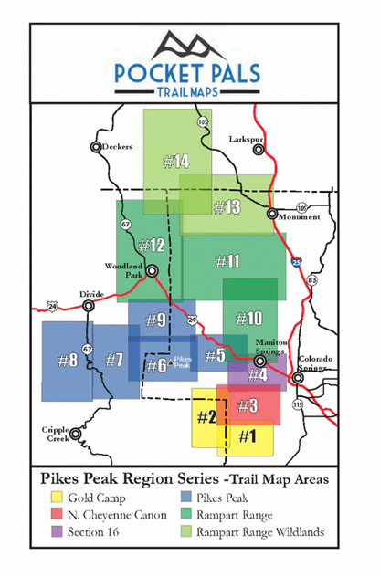Pocket Pals Trail Maps- North Cheyenne Canon Area Trail Map #3