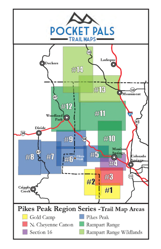 Pocket Pals Trail Maps-Rampart Range Area Trail Map #10