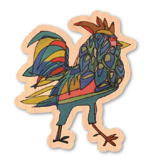 Katherine Homes- Wood Sticker- Rooster