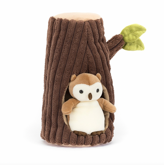 Jellycat Inc.- Forest Fauna Owl with Tree