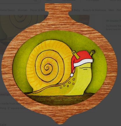 20 Leagues Santa Snail Ornament