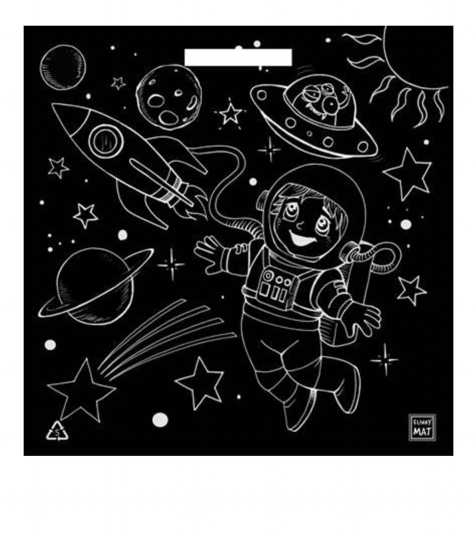 Funny Mat- Space Placemat- Black