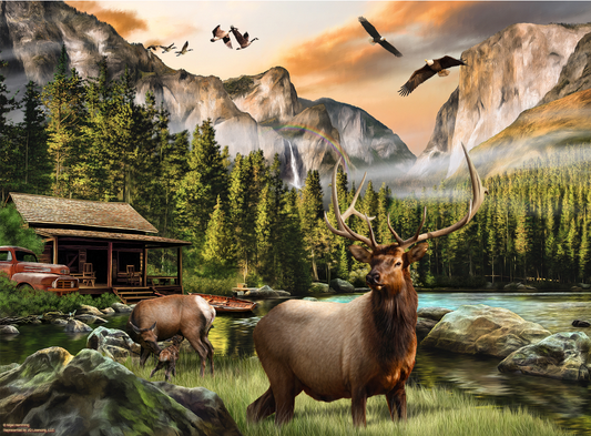 SunsOut-  1000 pc Elk Country