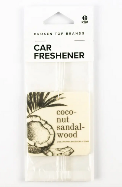 Broken Top-  Coconut Sandlewood Car Air Freshener