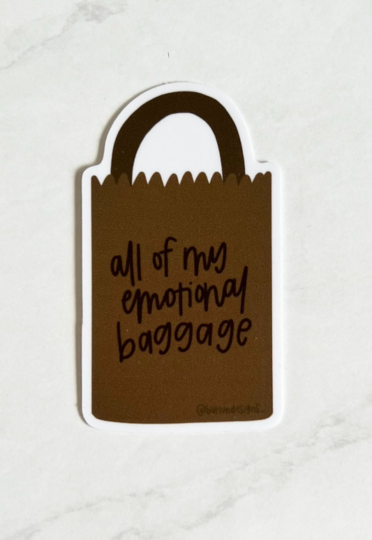 Marie Button- Emotional Baggage Sticker