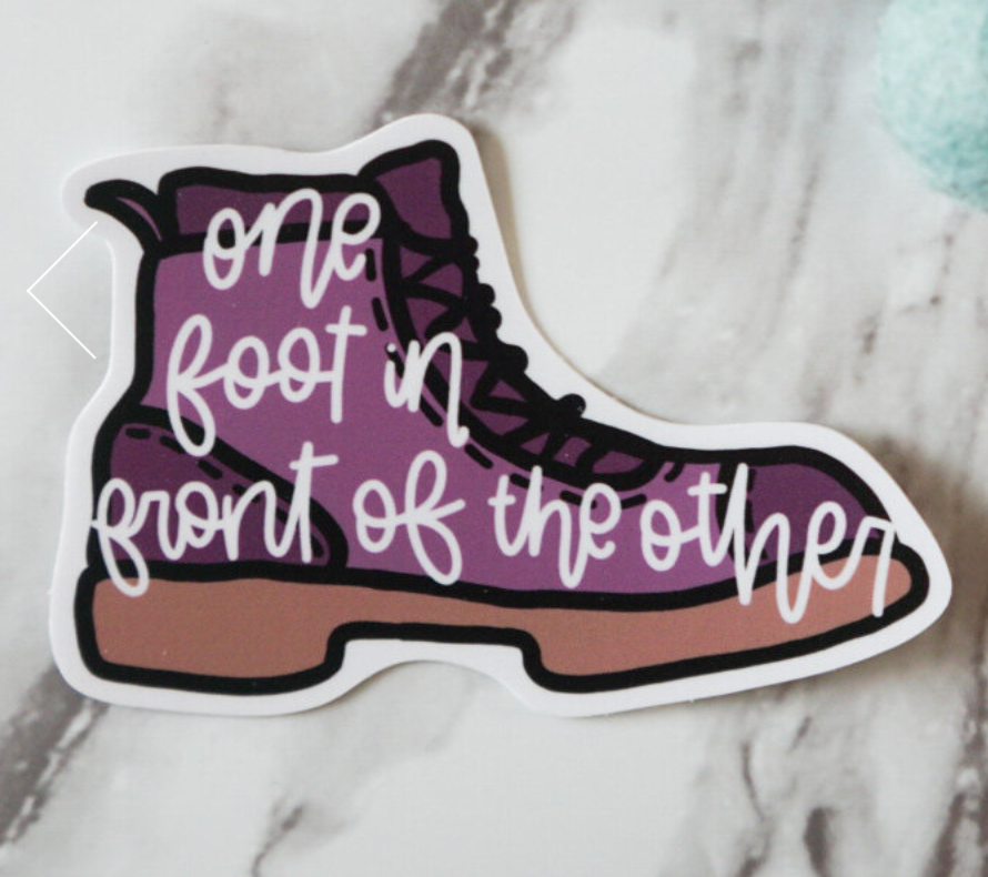 Marie Button- One Foot in Front of the Other Sticker
