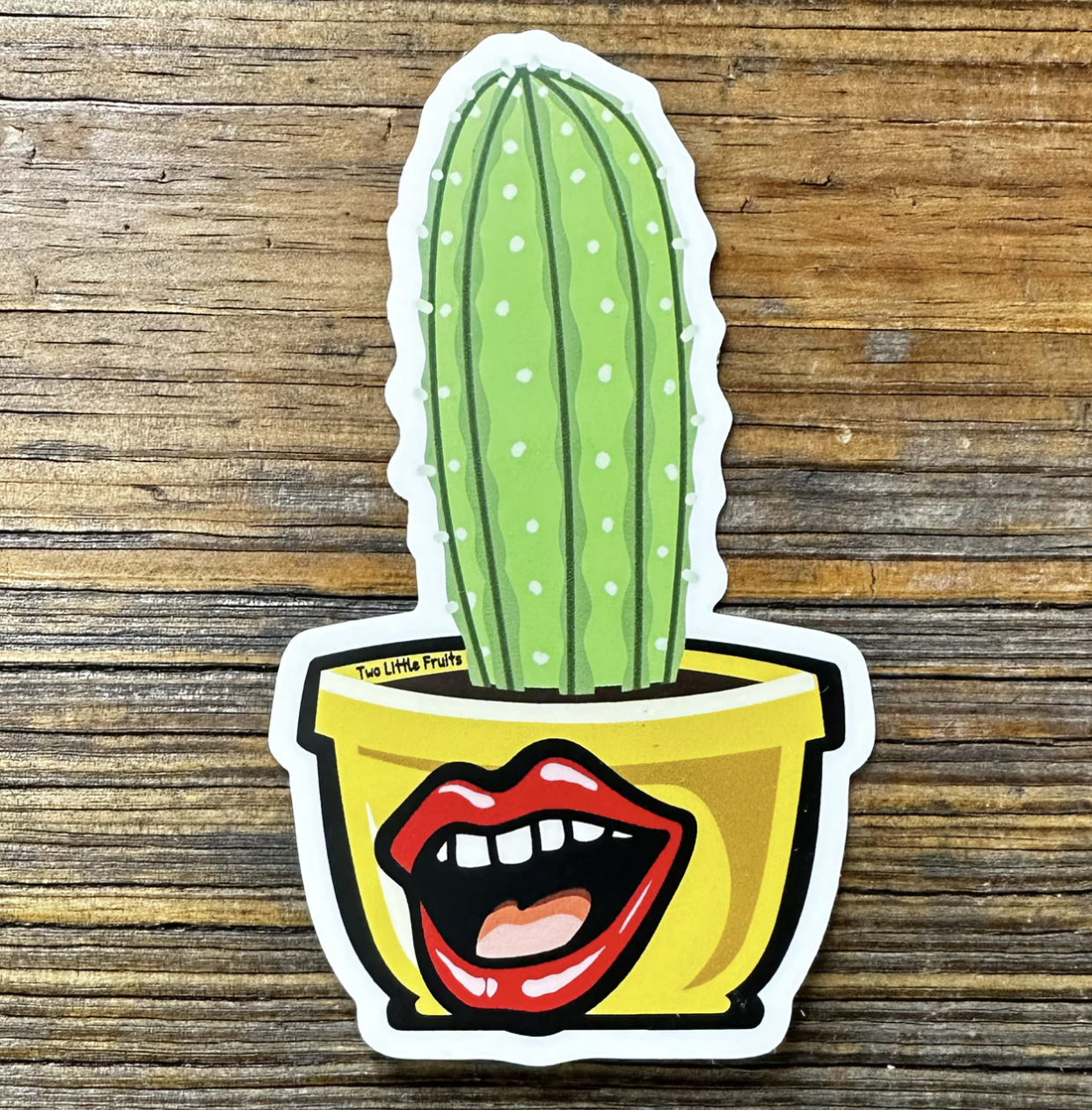 Two Little Fruits- Sticker- Sexy Potted Cactus