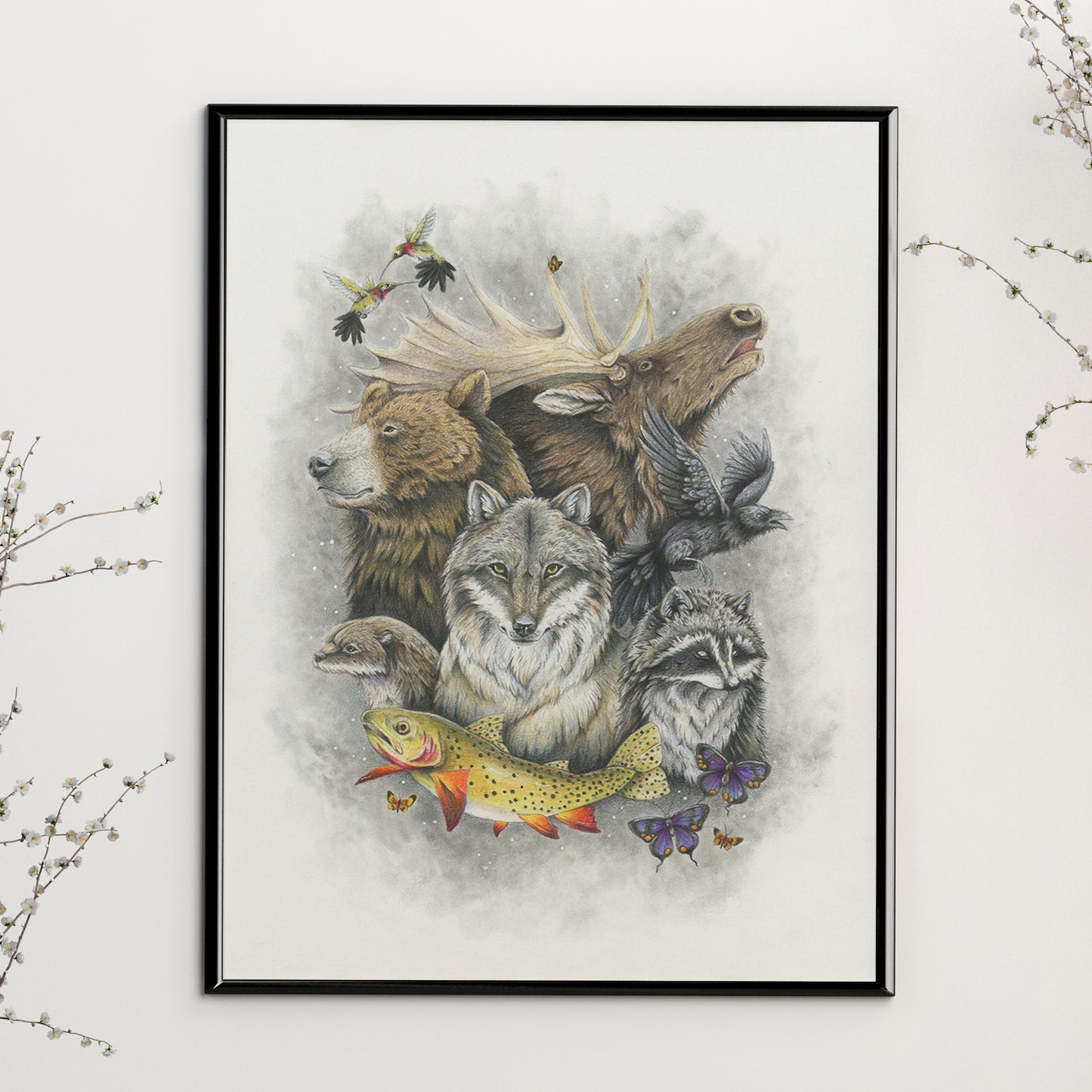 Native Fauna Art- 8x10" Totem Print