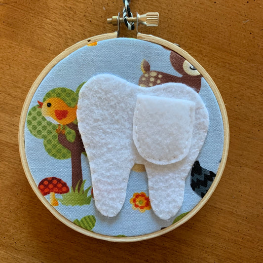Beedle Button Stitch- Woodland Tooth Fairy Hoop